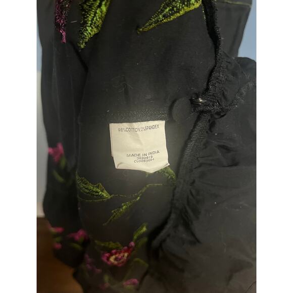 Wayward Fancies eShakti Sz M/L Black Maxi Dress Cottage Dark Fairy Whimsigoth - Picture 10 of 10